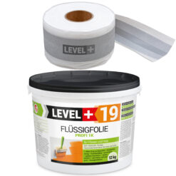 Dicht-Set Innen Außen Abdichtung-Set Dichtvlies Flüssigfolie 12kg Holz Fliesen OSB Wasserdicht Dichtband 120/70mm Ausdehnbar SET526