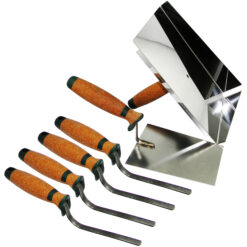 Fugblech Edelstahl Verfugungbrett + Fugenkelle 6, 8, 10, 12mm + Trapezkelle Set CT04