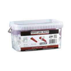 Fliesenleger Set Verlegehilfe Laschen 300 St. Fuge 1mm + Keile 100 St. Fliesendicke 8-14mm Nivelliersystem PLM
