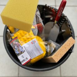 Fliesenlegerset 9teilig Zahnkellen Waschset Knieschützer + Handschwamm Gratis ConToo CT02