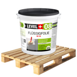 Flüssigfolie 25Kg x 24 Stück Dichtfolie 600Kg Palette Dusche Bad Küche Innen LEVEL+08