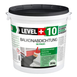 Balkonabdichtung Dichtschlämme 2K Abdichtung Terrasse Balkone Bad 20kg LEVEL+10