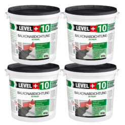 Balkonabdichtung Dichtschlämme 2K Abdichtung Terrasse Balkone Bad 80kg LEVEL+10
