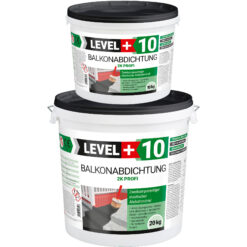 Balkonabdichtung Dichtschlämme 2K Abdichtung Terrasse Balkone Bad 30kg LEVEL+10
