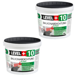 Balkonabdichtung Dichtschlämme 2K Abdichtung Terrasse Balkone Bad 8kg LEVEL+10