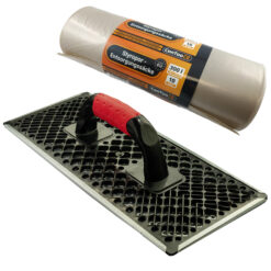 WDVS Schleifbrett Raspel Egalisierungsbrett 380mm + Styropor-Abfallsäcke 10x300L Set