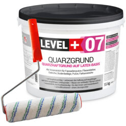 Quarzgrund Putz Grundierung Putzgrund Haftputzgrund 15Kg + Streichroller 25cm Mikrofaser LEVEL+07