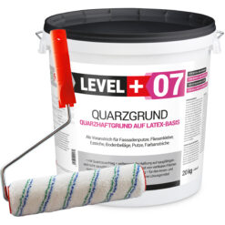 Quarzgrund Putz Grundierung Putzgrund Haftputzgrund 20Kg + Streichroller 25cm Mikrofaser LEVEL+07