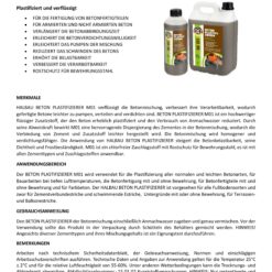 Alternative view of Betonverflüssiger 1L Plastifizierer Betonzusatzmittel Verzögerer Rostschutz für Bewehrungsstahl M01