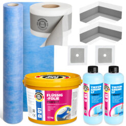 Dichtset Flüssigfolie 12kg Dichtband Ecken Manschetten Dichtbahn Tiefgrund H35