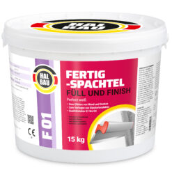 Fertigspachtel Füll Finish 15kg GK Fugenspachtel Innen Glätt Spachtel Weiß HALBAU F01