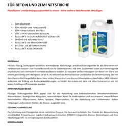 Alternative view of Flüssiger Dichtungsmittel für Beton 1L Zementestrich Mörtelzusatzmittel Plastifizierer M04