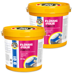 Flüssigfolie in 1K Dichtfolie Abdichtfolie Abdichtung Bad Dusche Küche Wasserdicht 40Kg HALBAU D01