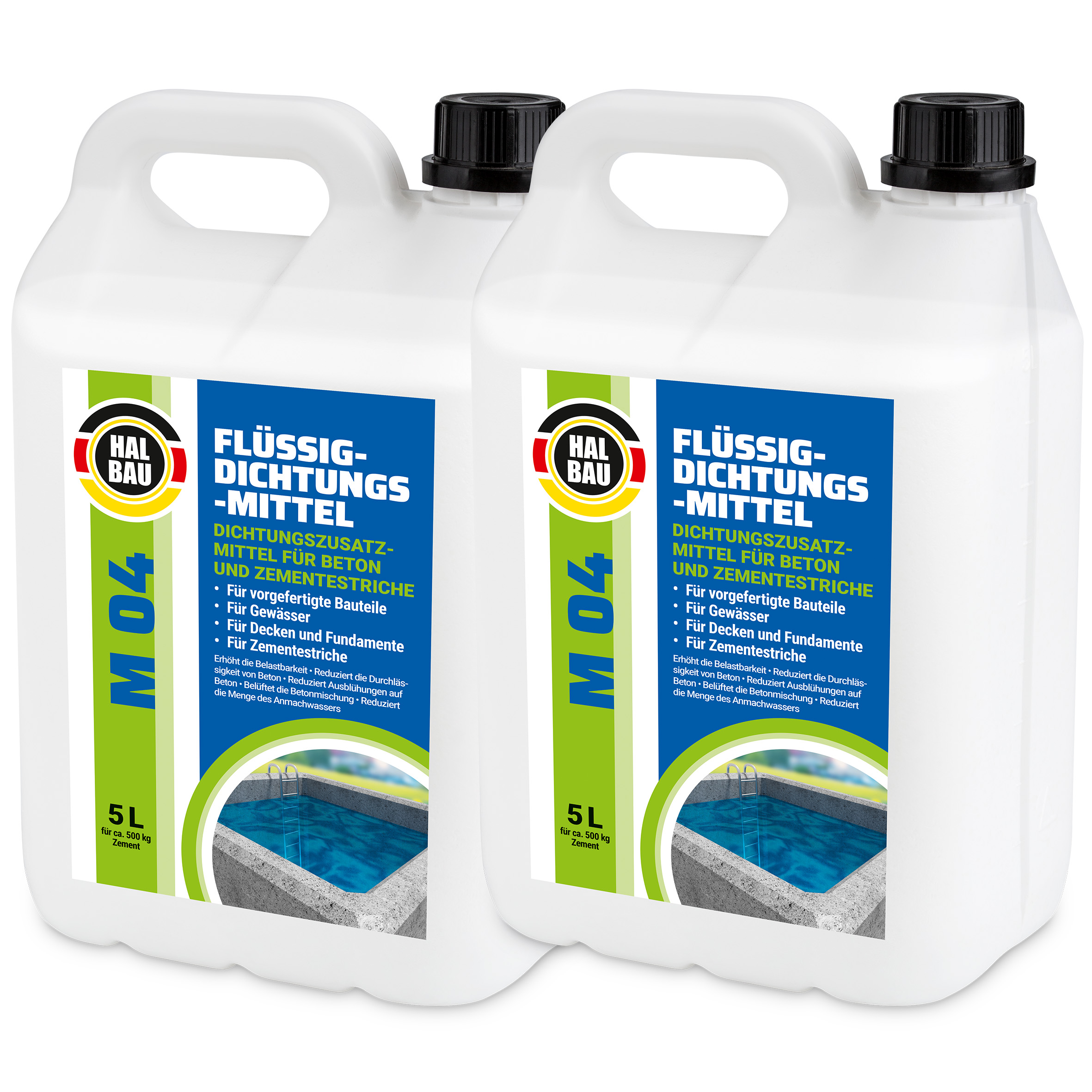 Flüssiger Dichtungsmittel für Beton 10L Zementestrich Mörtelzusatzmittel Plastifizierer M04