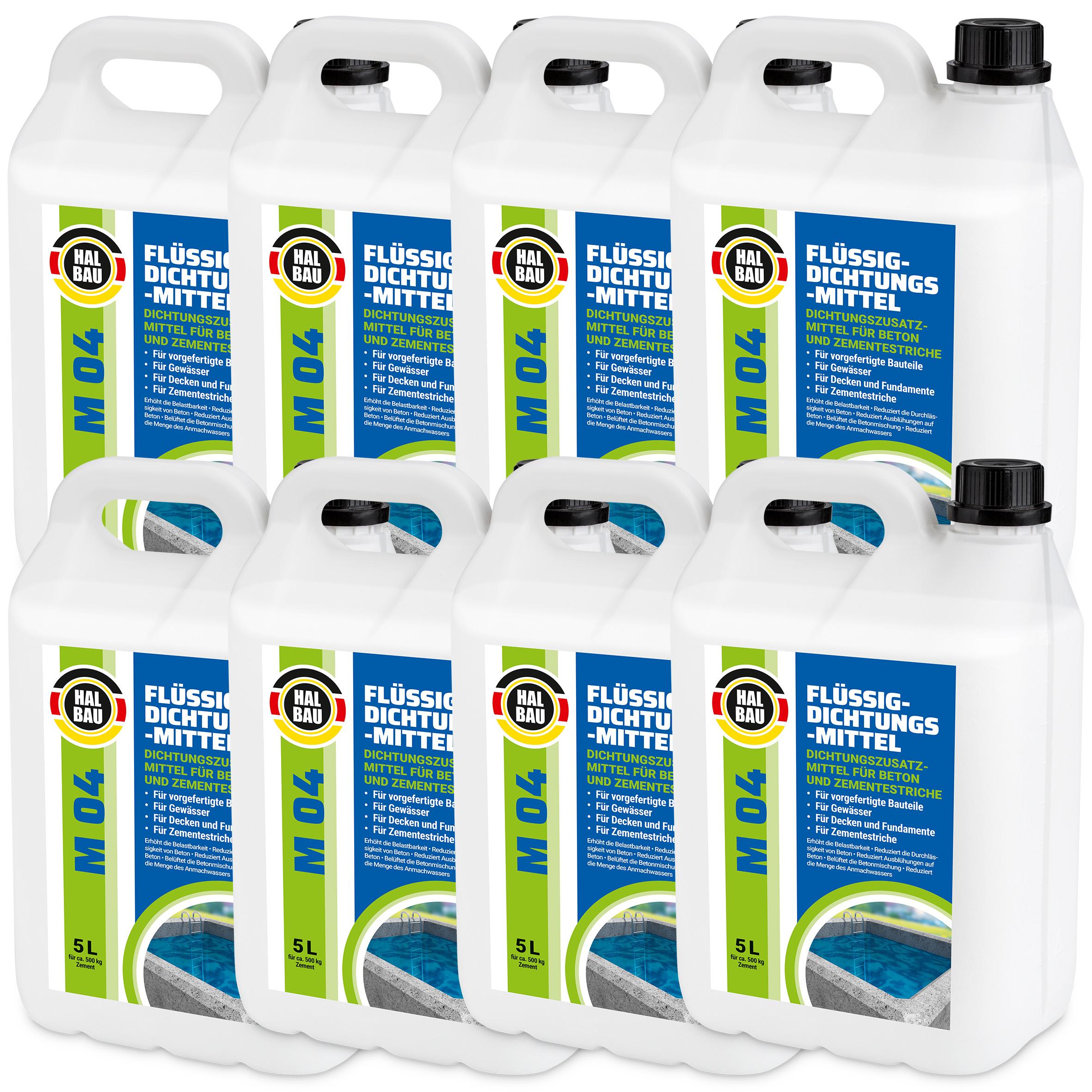 Flüssiger Dichtungsmittel für Beton 40L Zementestrich Mörtelzusatzmittel Plastifizierer M04