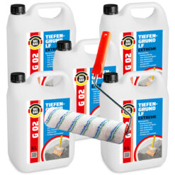 Tiefengrund LF 25L Reaktiv Silikatgrund Primer Farben Tapeten HALBAU G02 + Farbroller 25cm