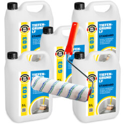 Tiefengrund 25L Tiefgrund LF Farben Tapeten Putz Gips Primer HALBAU G03 + Farbroller 25cm