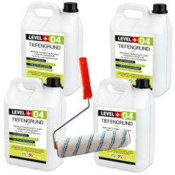 Tiefengrund LF Wand Boden Innen Außen Grundierung 20L +Farbroller 25cm LEVEL+04