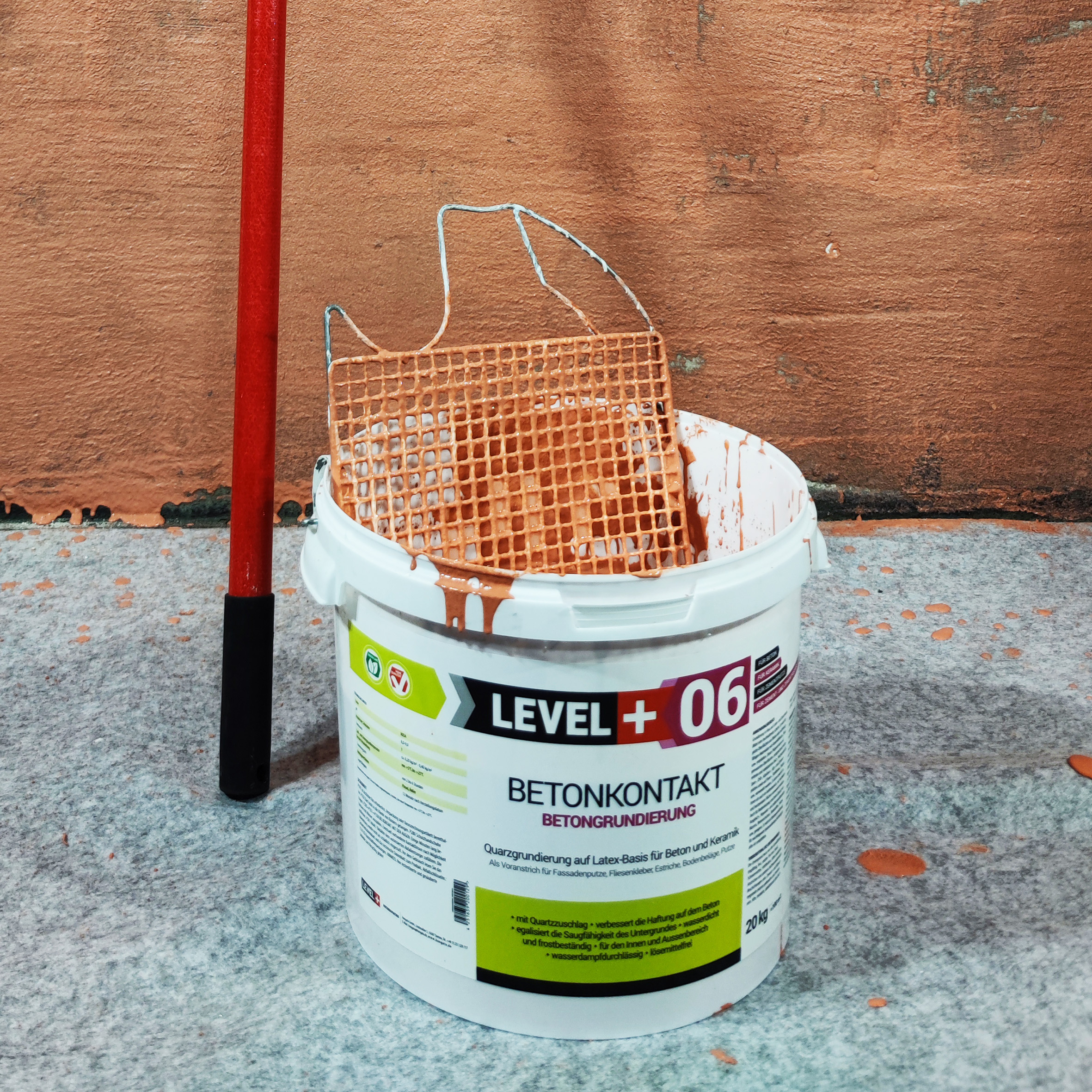 Betonkontakt Haftbrücke Putzgrund Grundierung Betongrundierung 11Kg LEVEL+06 – Bild 5