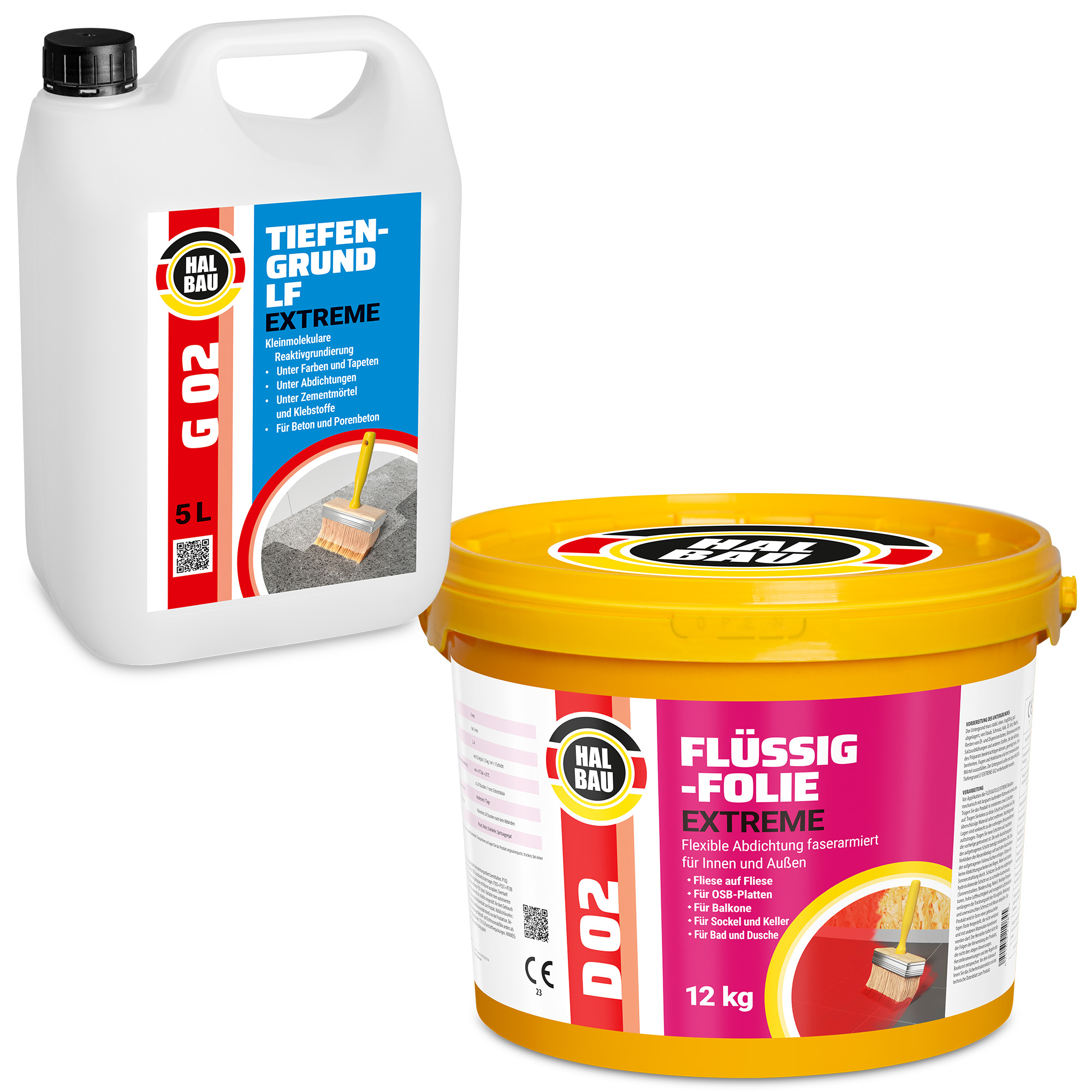 Dichtset Balkon Bad Abdichtung Flüssigfolie 12kg Dichtband Wasserdicht Set Aussen Innen H203