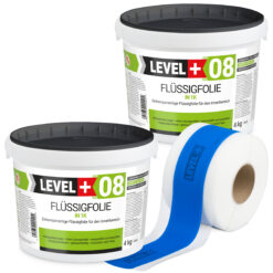 Dichtset Flüssigfolie 8kg Wassersperre Bad Dusche Dichtband Wasserdicht LEVEL+ SET297