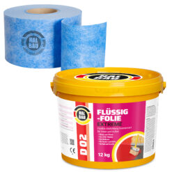 Dichtset Balkon Bad Abdichtung Flüssigfolie 12kg Dichtband Wasserdicht Set Aussen Innen H313