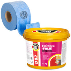 Dichtset Balkon Bad Abdichtung Flüssigfolie 12kg Dichtband Wasserdicht Set Aussen Innen H315