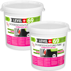 Bitumen Dickbeschichtung 2K Polystyren Keller Fundamente 60L Abdichtung LEVEL+69
