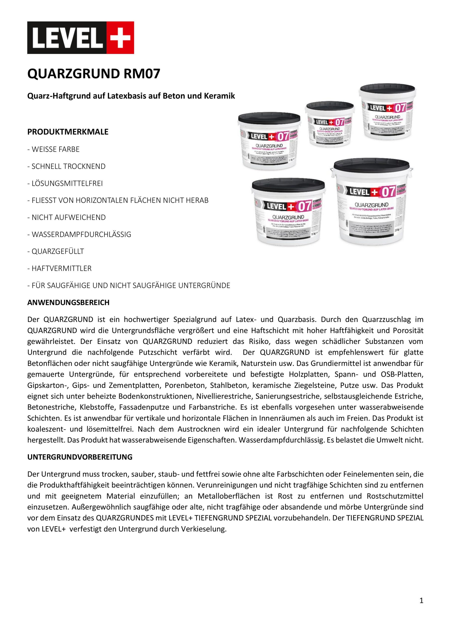 Quarzgrund Putz Grundierung Putzgrund Haftputzgrund 20Kg + Streichroller 25cm Mikrofaser LEVEL+07 – Bild 10