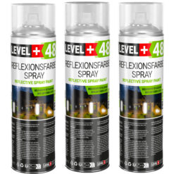 LEVEL+48 Reflektierende Spray 3St. 500ml, Leuchtende im Dunkel und im Infrarot Sprühfarbe Markierung Spray