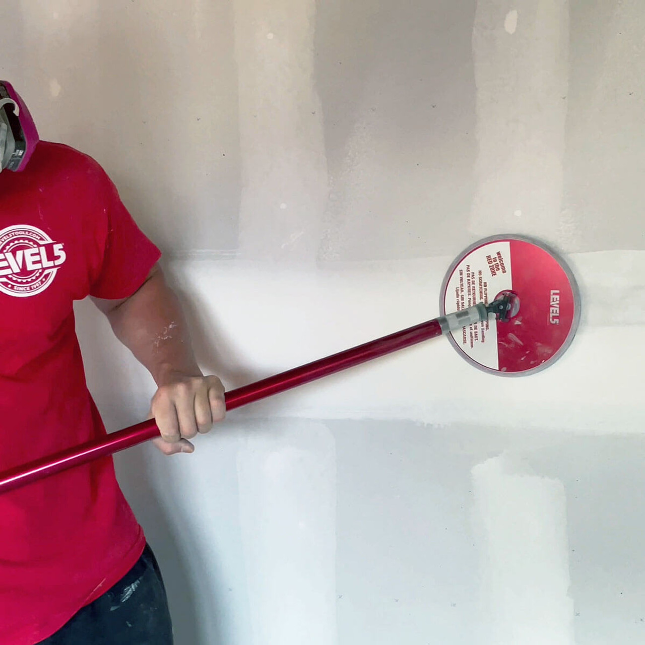 LEVEL5 Schleifstab für 9“ Schleifkopf Drehbar Trockenbauwand Finishing 5-343 – Bild 4