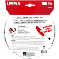 Alternative view of LEVEL5 Schleifscheiben 10 Pack Klettpads 150 Körnung für 9“ Schleifkopf 5-347