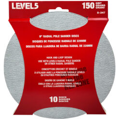 LEVEL5 Schleifscheiben 10 Pack Klettpads 150 Körnung für 9“ Schleifkopf 5-347