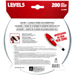 Alternative view of LEVEL5 Schleifscheiben 10 Pack Klettpads 200 Körnung für 9“ Schleifkopf 5-349