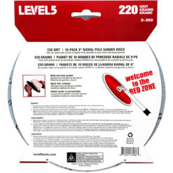 Alternative view of LEVEL5 Schleifscheiben 10 Pack Klettpads 220 Körnung für 9“ Schleifkopf 5-350