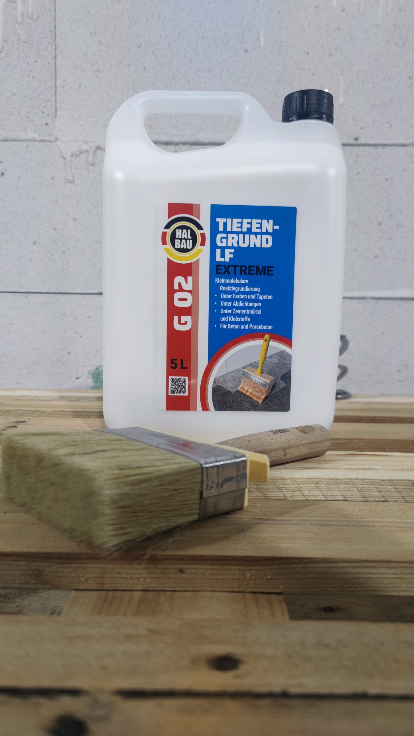 Tiefengrund LF 20L Reaktiv Silikatgrund Primer Farben Tapeten HALBAU G02 + Farbroller 25cm – Bild 3