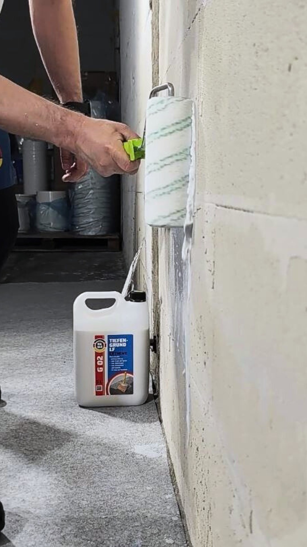 Tiefengrund LF 20L Reaktiv Silikatgrund Primer Farben Tapeten HALBAU G02 + Farbroller 25cm – Bild 8