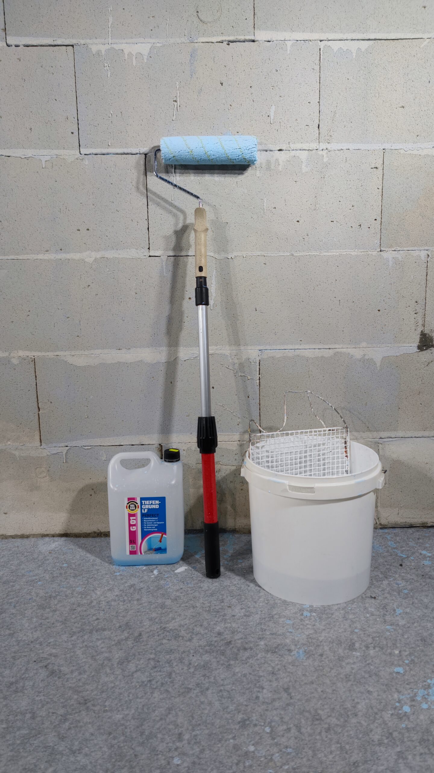 Tiefengrund 20L Perfect LF Wand Boden Voranstrich Primer HALBAU G01 + Farbroller 25cm – Bild 7
