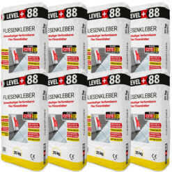 Fliesenkleber Flexkleber 200kg Flexmörtel C2TES1 Innen Außen Naturstein Fliesen Level Plus 88