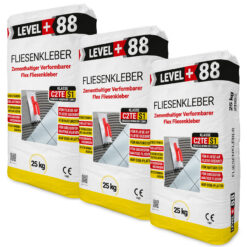 Fliesenkleber Flexkleber 75kg Flexmörtel C2TES1 Innen Außen Naturstein Fliesen Level Plus 88