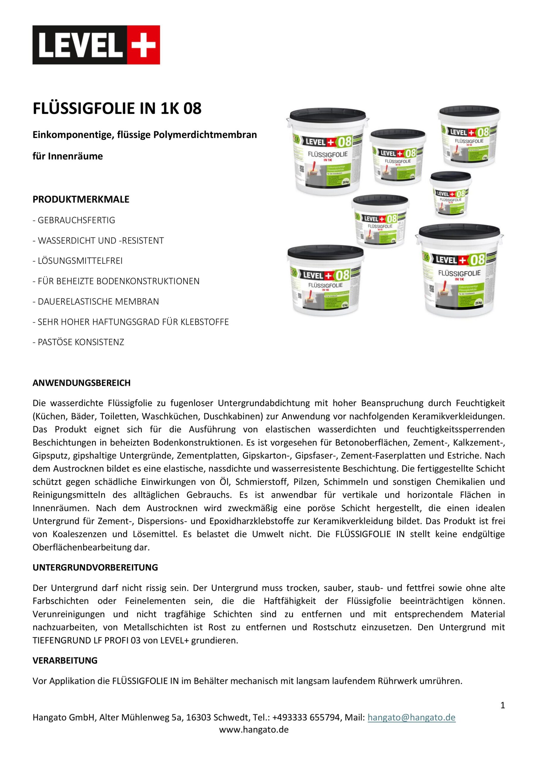 Flüssigfolie in 1K Dichtfolie Abdichtfolie Abdichtung Bad Dusche Küche 40Kg LEVEL+08 – Bild 14