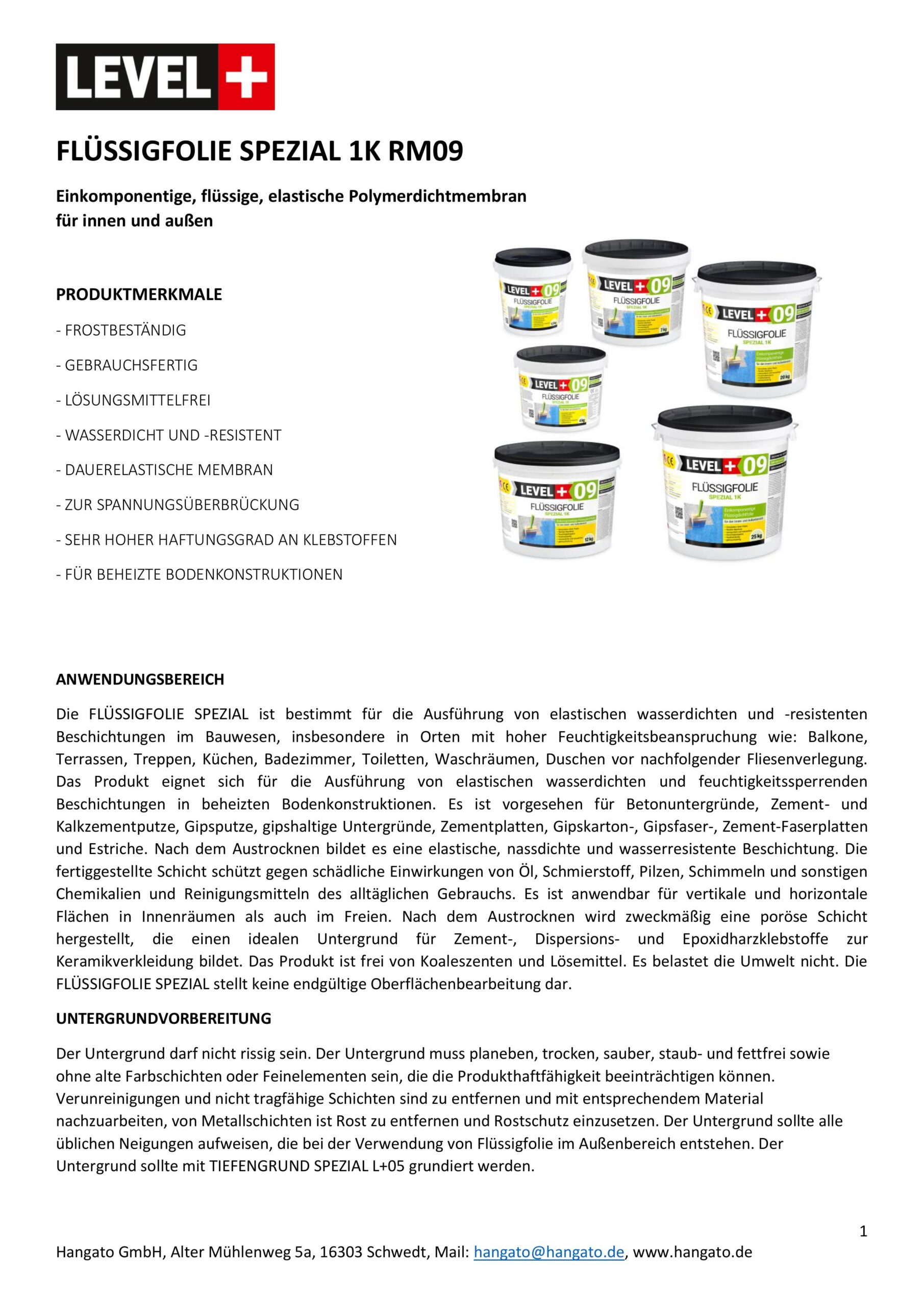 Dichtfolie 25Kg x 24 Balkon Dusche Elastische Flüssigfolie 600kg Palette LEVEL+09 – Bild 13