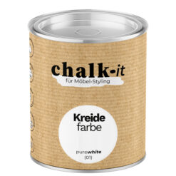 Kreidefarbe Chalk-it (01) Pure White 0,125L Shaby Chic Möbel Holzlack Natur Vintage Möbellack