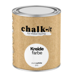 Kreidefarbe Chalk-it (01) Pure White 0,75L Shaby Chic Möbel Holzlack Natur Vintage Möbellack