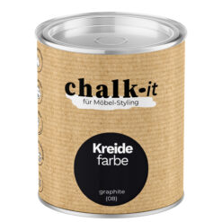 Kreidefarbe Chalk-it (08) Graphite 0,125L Shaby Chic Möbel Holzlack Natur Vintage Möbellack