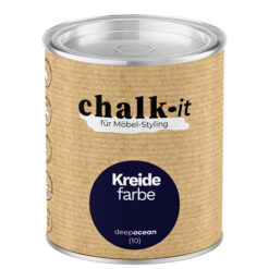 Kreidefarbe Chalk-it (10) Deep Ocean 0,125L Shaby Chic Möbel Holzlack Natur Vintage Möbellack