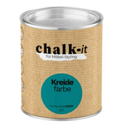 Kreidefarbe Chalk-it (21) Turquoise Lake 0,125L Shaby Chic Möbel Holzlack Natur Vintage Möbellack