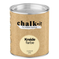 Kreidefarbe Chalk-it (29) Custard 0,125L Shaby Chic Möbel Holzlack Natur Vintage Möbellack