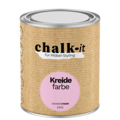 Kreidefarbe Chalk-it (40) Sweet Rose 0,75L Shaby Chic Möbel Holzlack Natur Vintage Möbellack