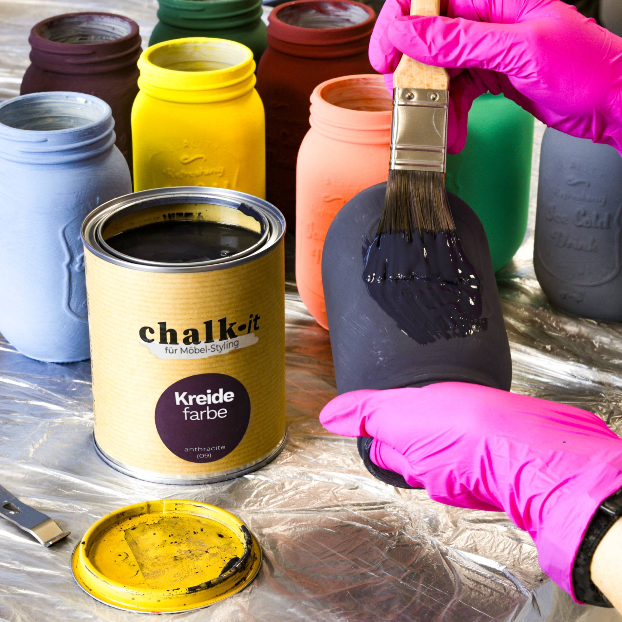 Kreidefarbe Chalk-it (24) Fresh Grass 0,75L Shaby Chic Möbel Holzlack Natur Vintage Möbellack – Bild 20